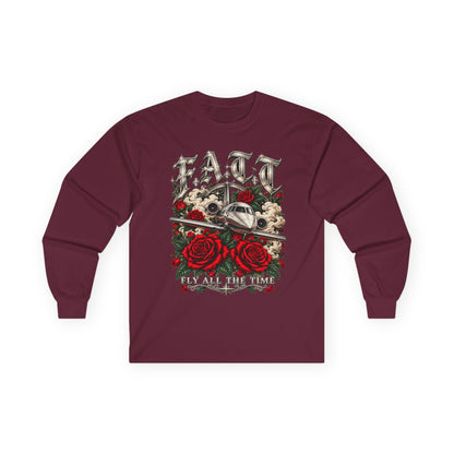 F.A.T.T Red Rose Flight Graphic Long Sleeve