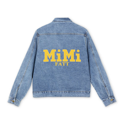 MiMi by FATT Men’s Denim Jacket — Yellow Back Print