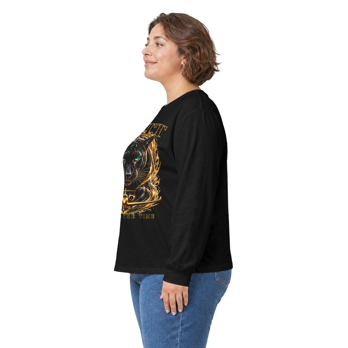 F.A.T.T Women’s Black Panther Graphic Long Sleeve