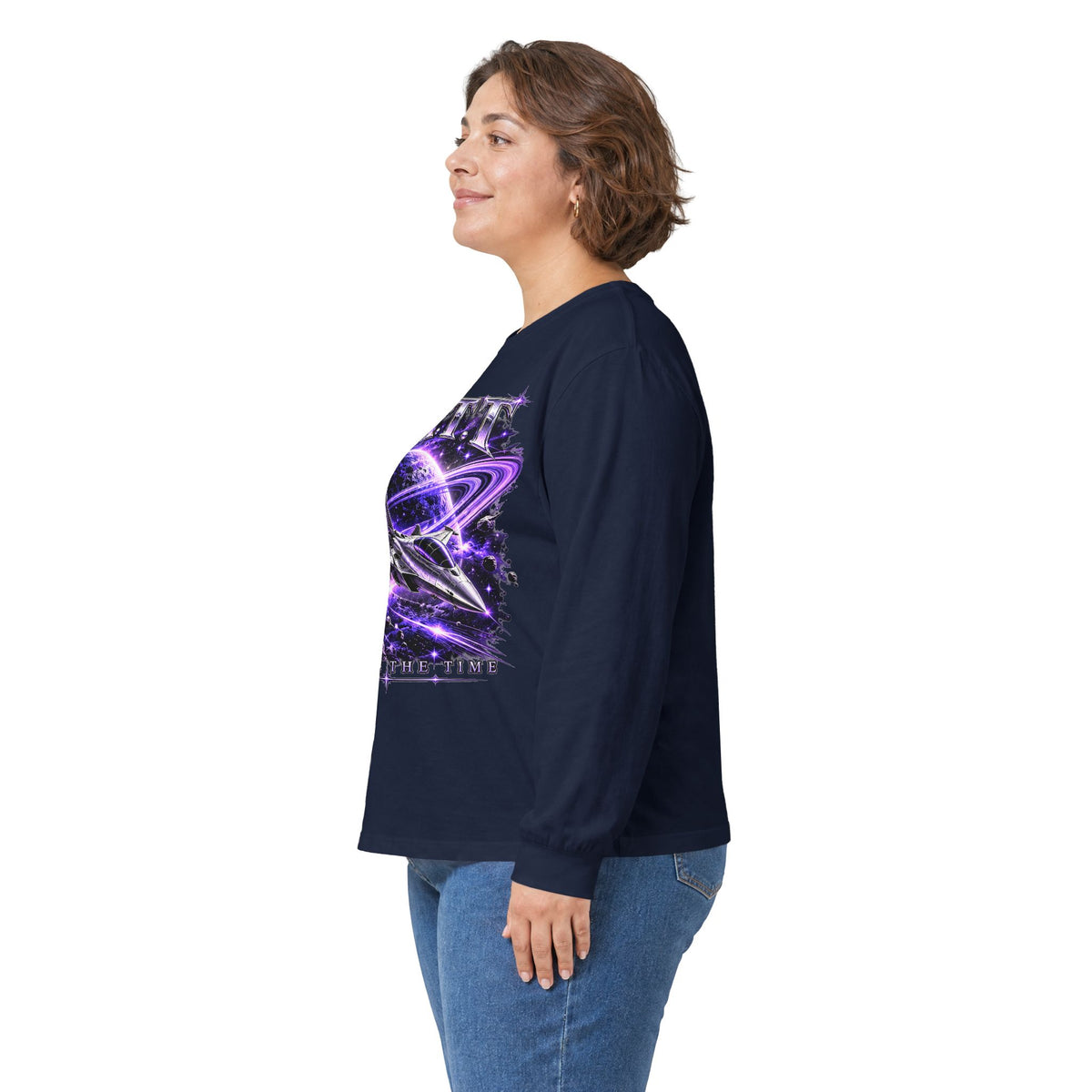 F.A.T.T Purple Space Flight Graphic Long Sleeve