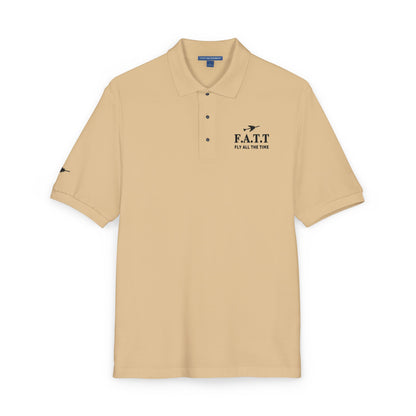 F.A.T.T Signature Embroidered Polo — Stone / Black