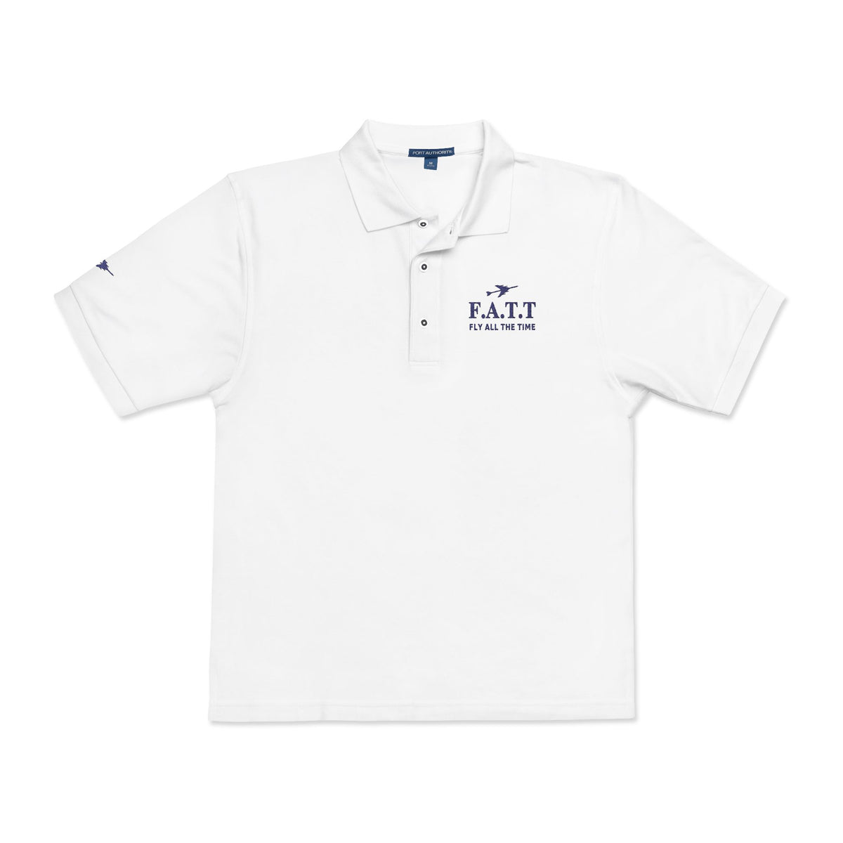 F.A.T.T Signature Embroidered Polo — Navy Stitch