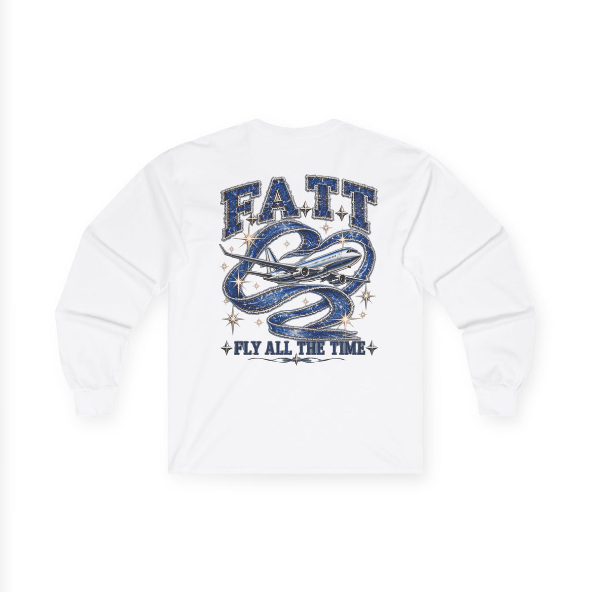 F.A.T.T Women’s Denim Bow Graphic Long Sleeve