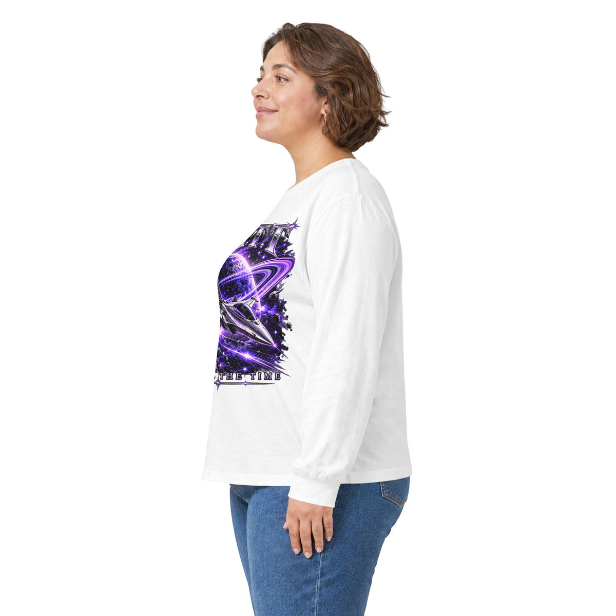 F.A.T.T Purple Space Flight Graphic Long Sleeve