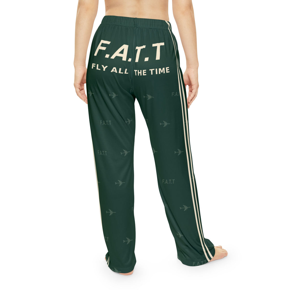 F.A.T.T Women's Flight Lounge Pants — Forest Green / Cream