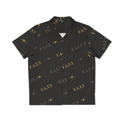 F.A.T.T Flight Monogram Button-Up — Black / Gold