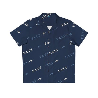 F.A.T.T Flight Monogram Button-Up — Navy / Ivory