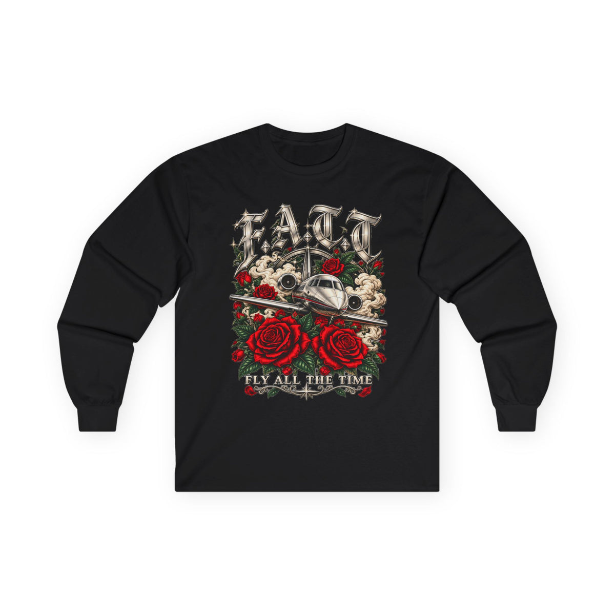 F.A.T.T Red Rose Flight Graphic Long Sleeve