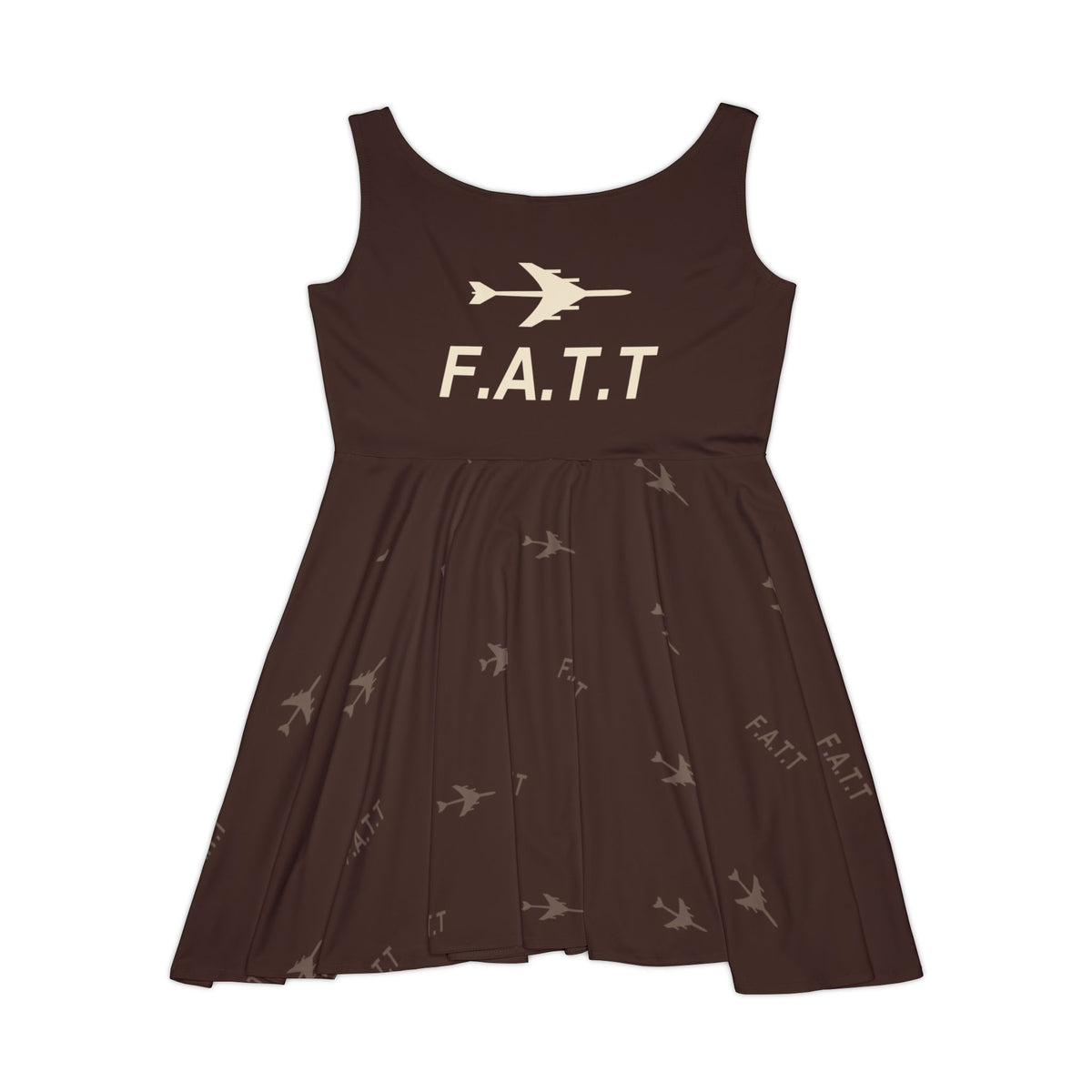 F.A.T.T Women's Flight Skater Dress — Chocolate / Cream