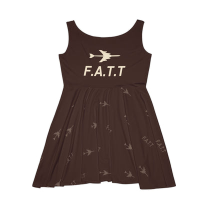 F.A.T.T Women's Flight Skater Dress — Chocolate / Cream