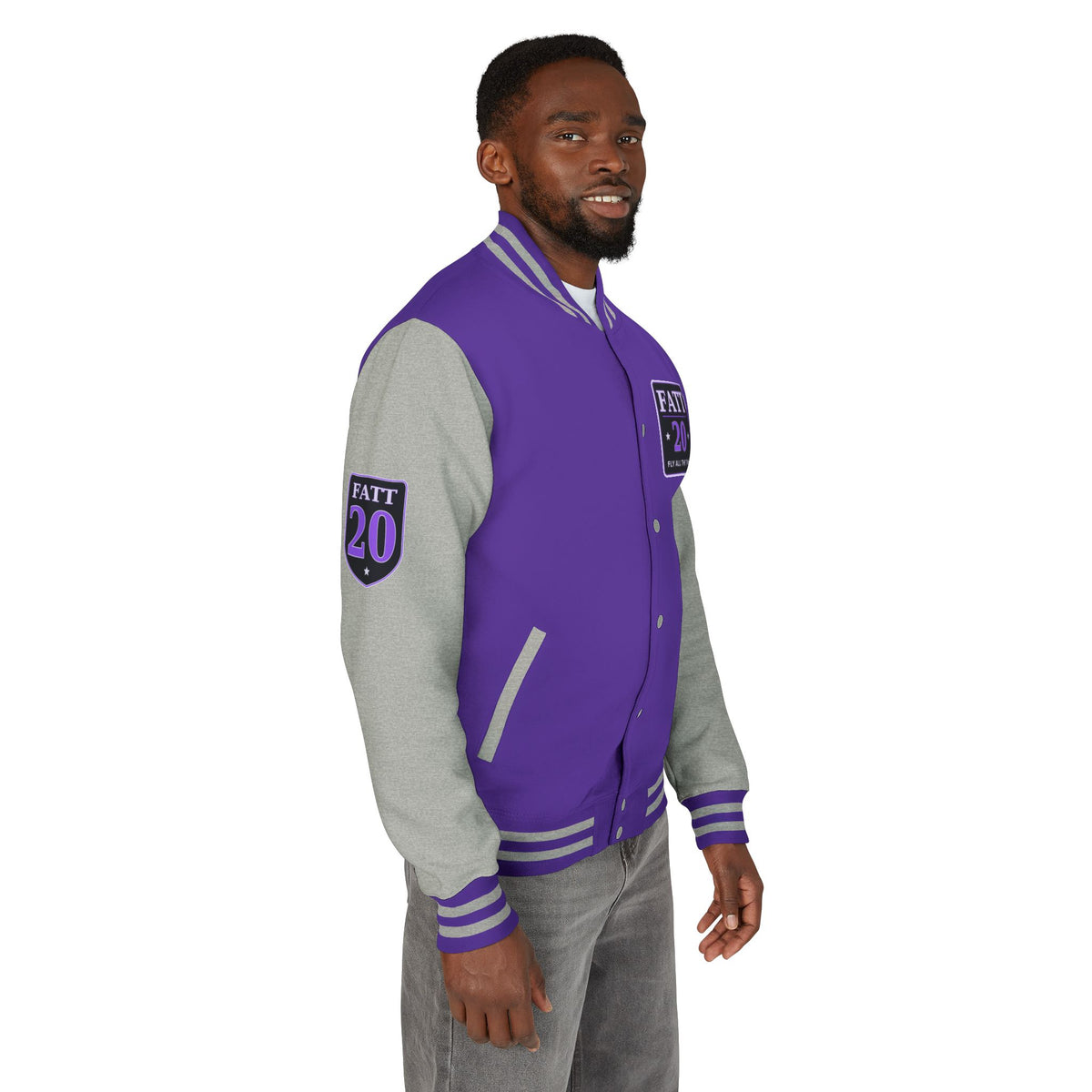 F.A.T.T Purple Space Flight #20 Varsity Jacket