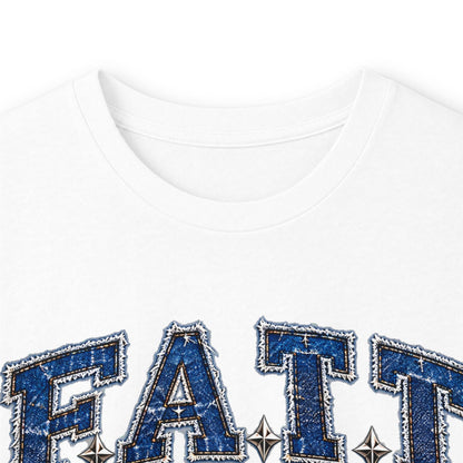 F.A.T.T Women’s Denim Bow Graphic Long Sleeve