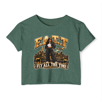 F.A.T.T Women's Gold City Graphic Crop Top