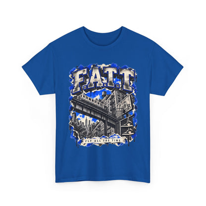 F.A.T.T City Flight Graphic Tee — Royal | Cotton S–5XL