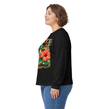 F.A.T.T Women’s Hummingbird & Hibiscus Graphic Long Sleeve