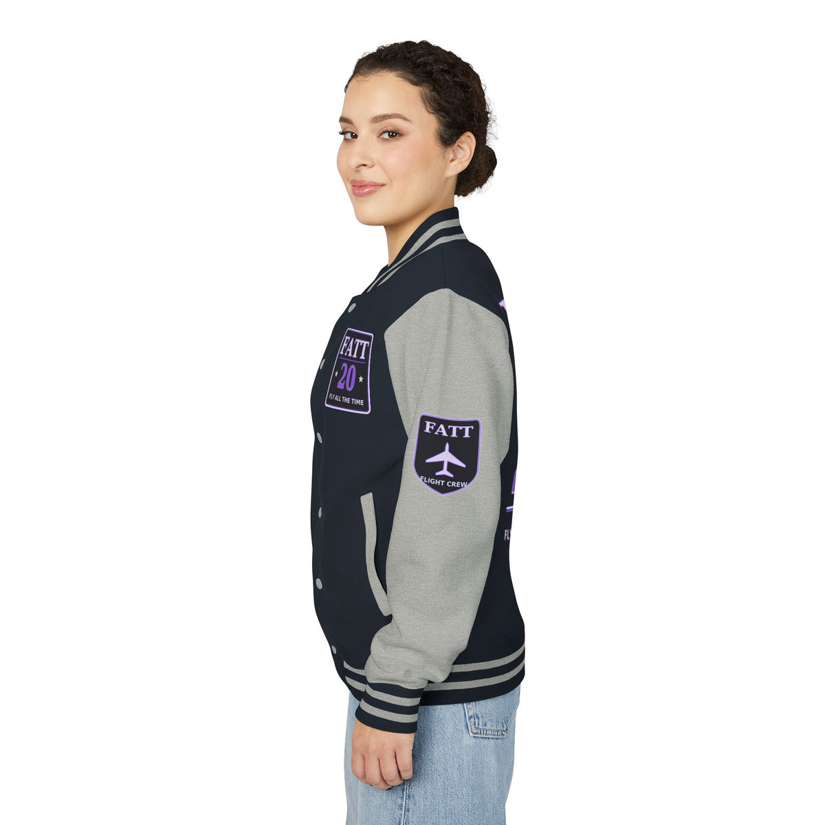 F.A.T.T Purple Space Flight #20 Varsity Jacket