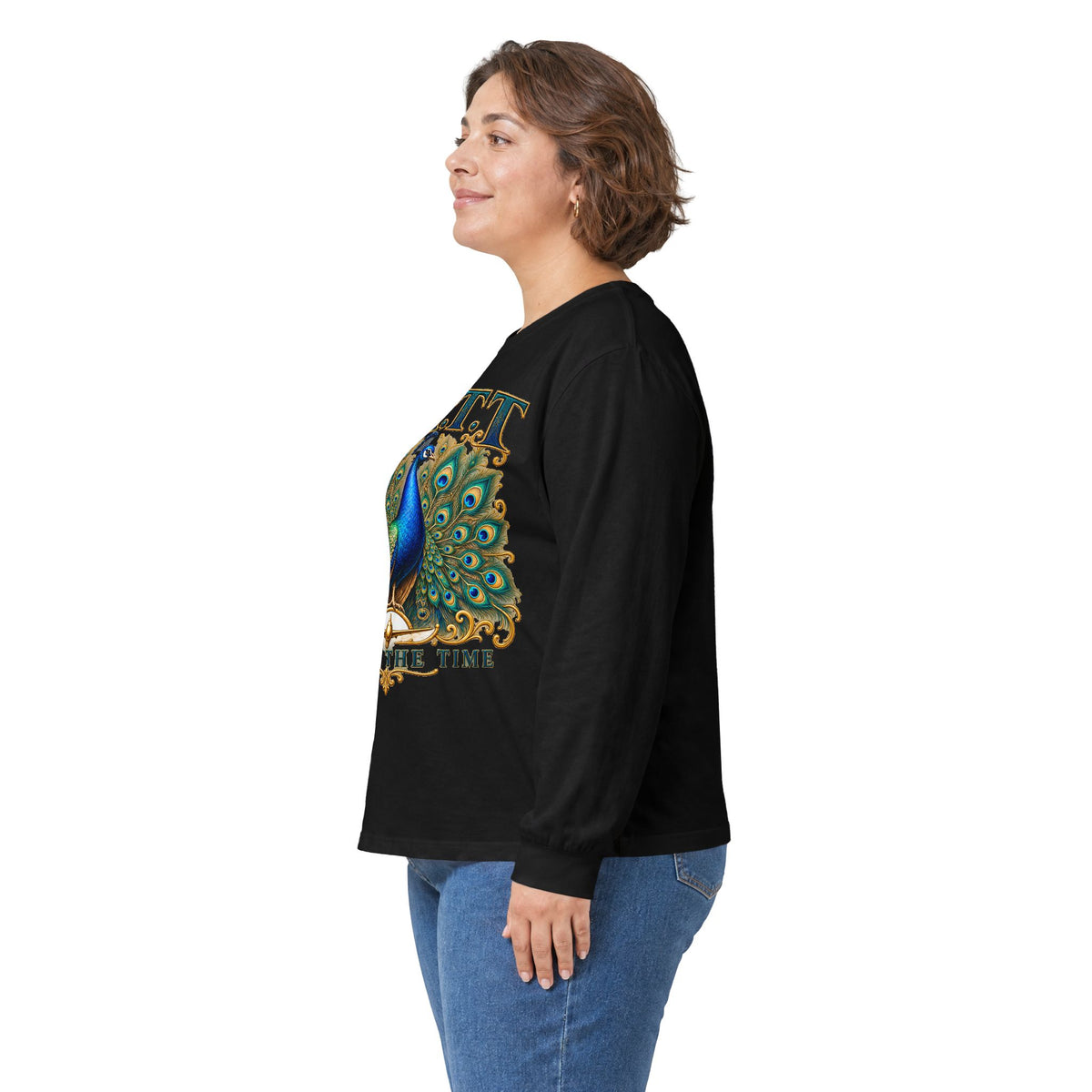 F.A.T.T Women’s Peacock Gold Graphic Long Sleeve