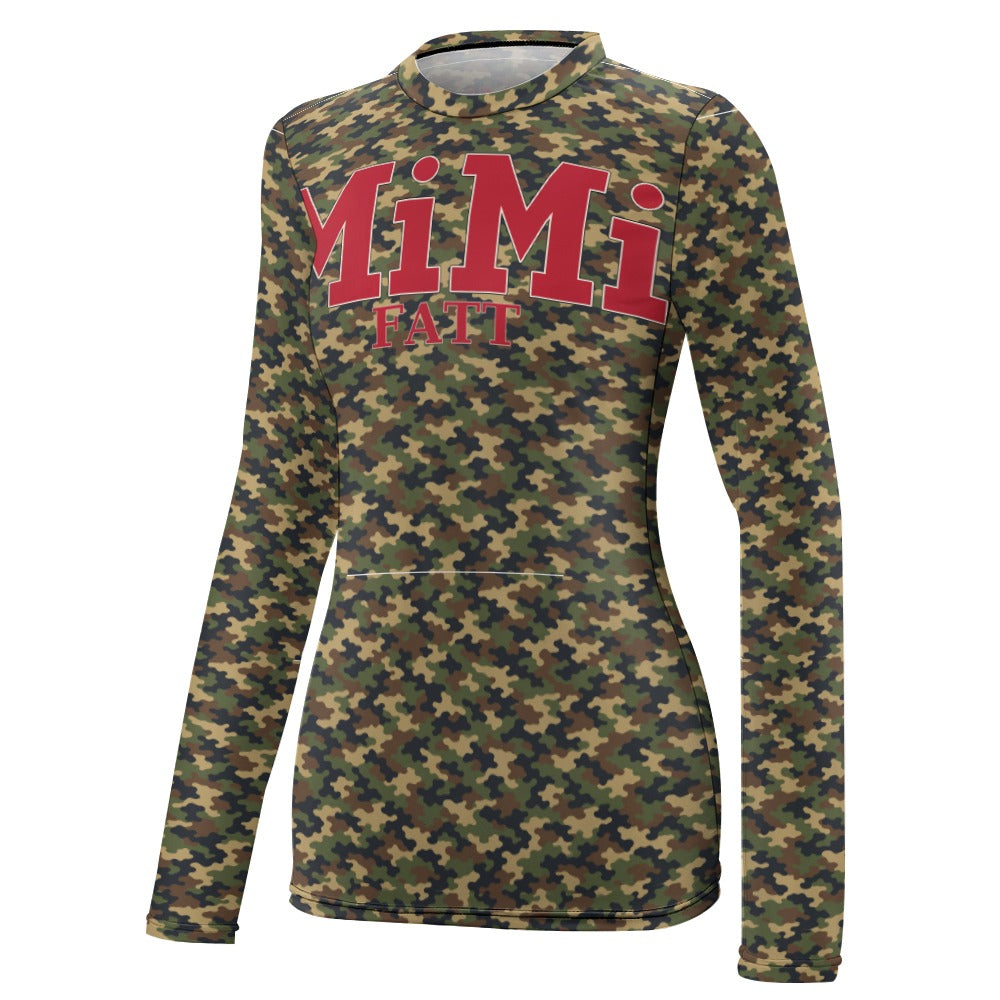 MiMi by FATT Women’s Camo Long Sleeve — Camouflage / Red