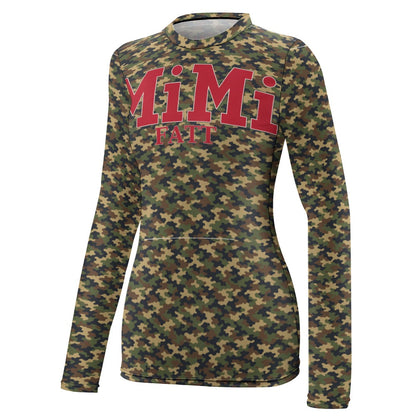 MiMi by FATT Women’s Camo Long Sleeve — Camouflage / Red
