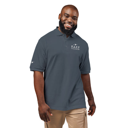 F.A.T.T Signature Embroidered Polo — White Stitch