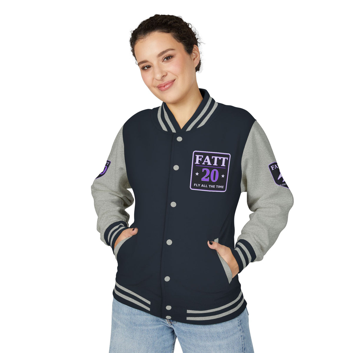 F.A.T.T Purple Space Flight #20 Varsity Jacket