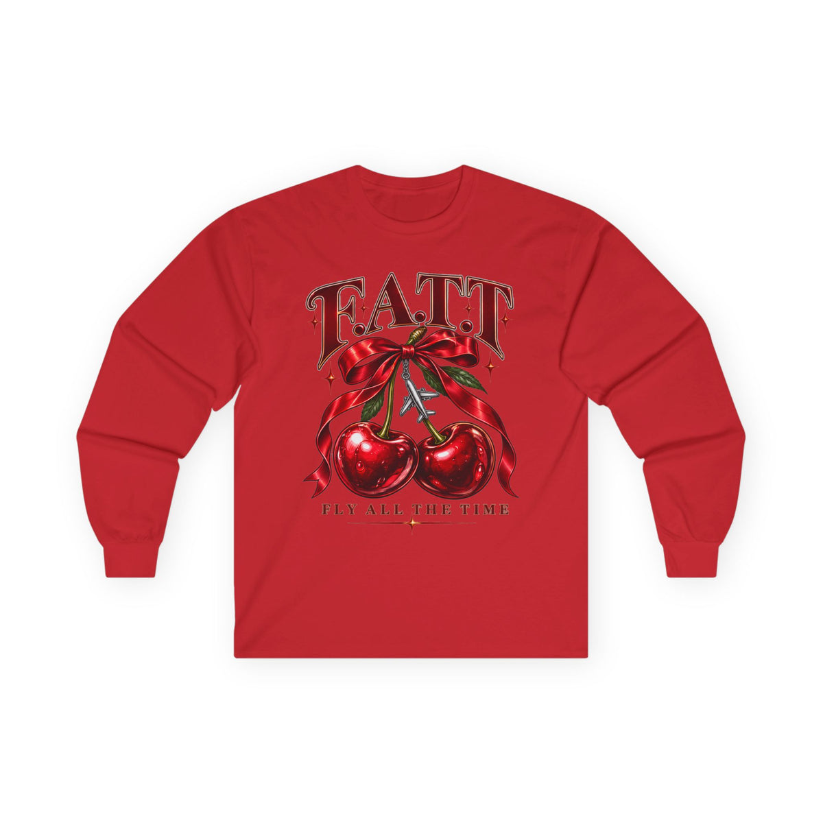 F.A.T.T Women’s Cherry Bow Graphic Long Sleeve