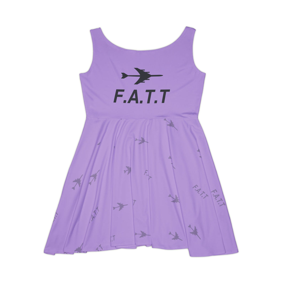 F.A.T.T Women's Flight Skater Dress — Lavender / Charcoal