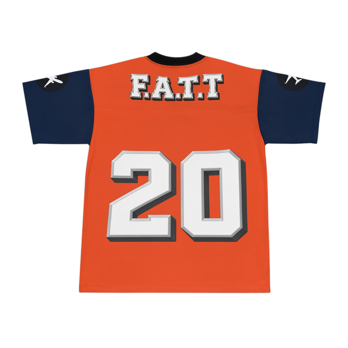 F.A.T.T #20 Football Jersey — Denver | Orange / Navy