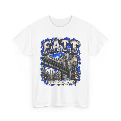 F.A.T.T City Flight Graphic Tee — Royal | Cotton S–5XL