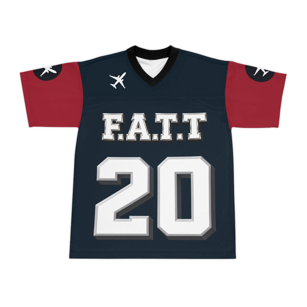 F.A.T.T #20 Football Jersey — Houston | Deep Blue / Red