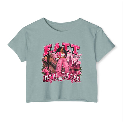 F.A.T.T Women's Pink City Graphic Crop Top