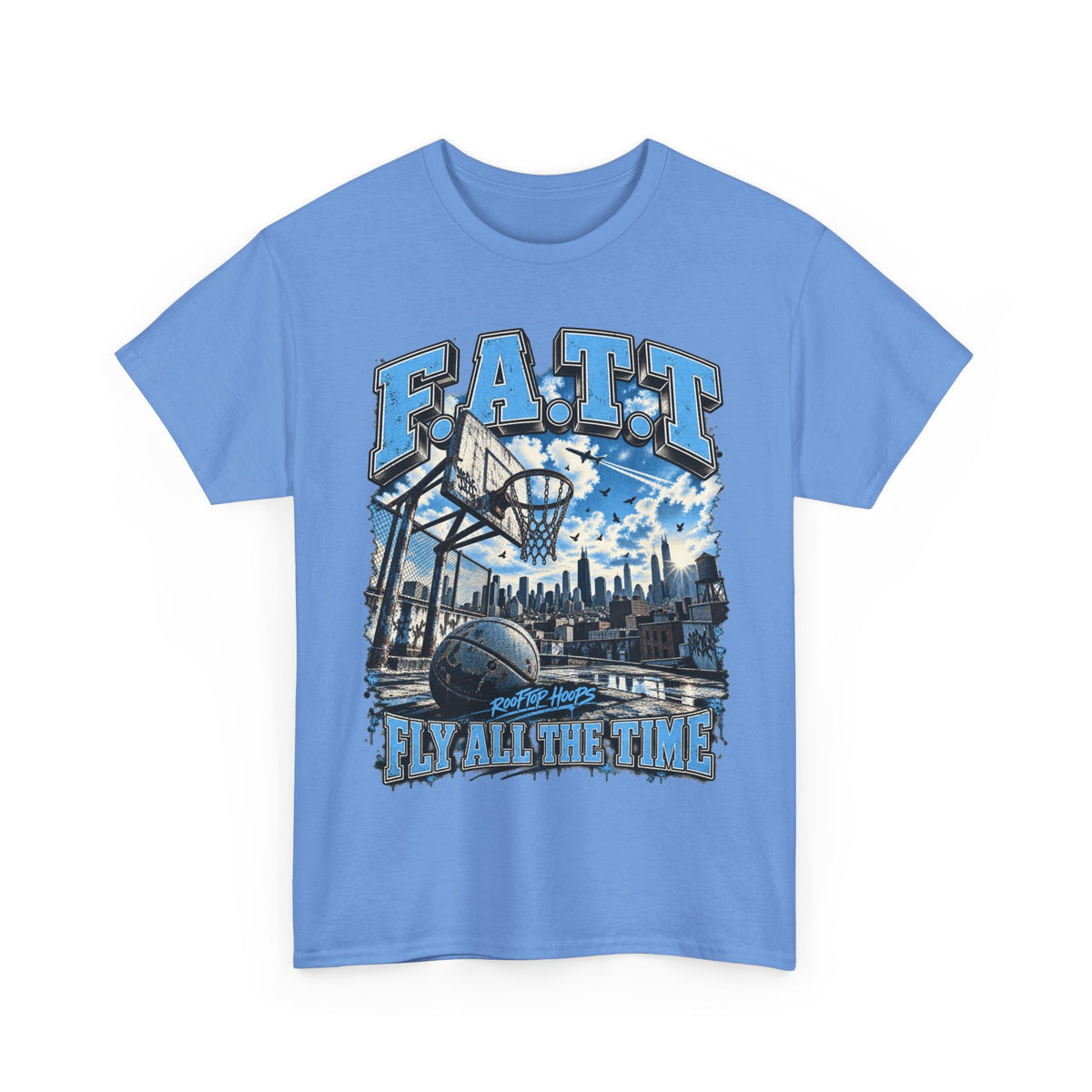 F.A.T.T Rooftop Hoops Graphic Tee — UNC | Cotton S–5XL