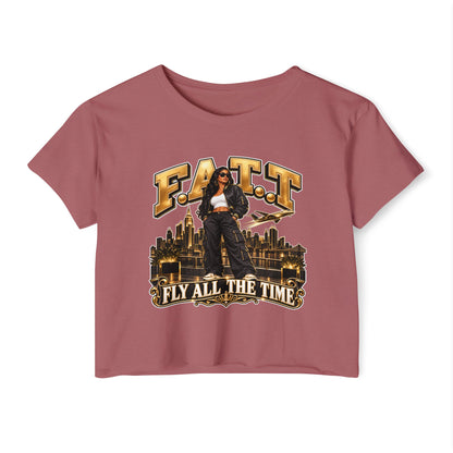 F.A.T.T Women's Gold City Graphic Crop Top