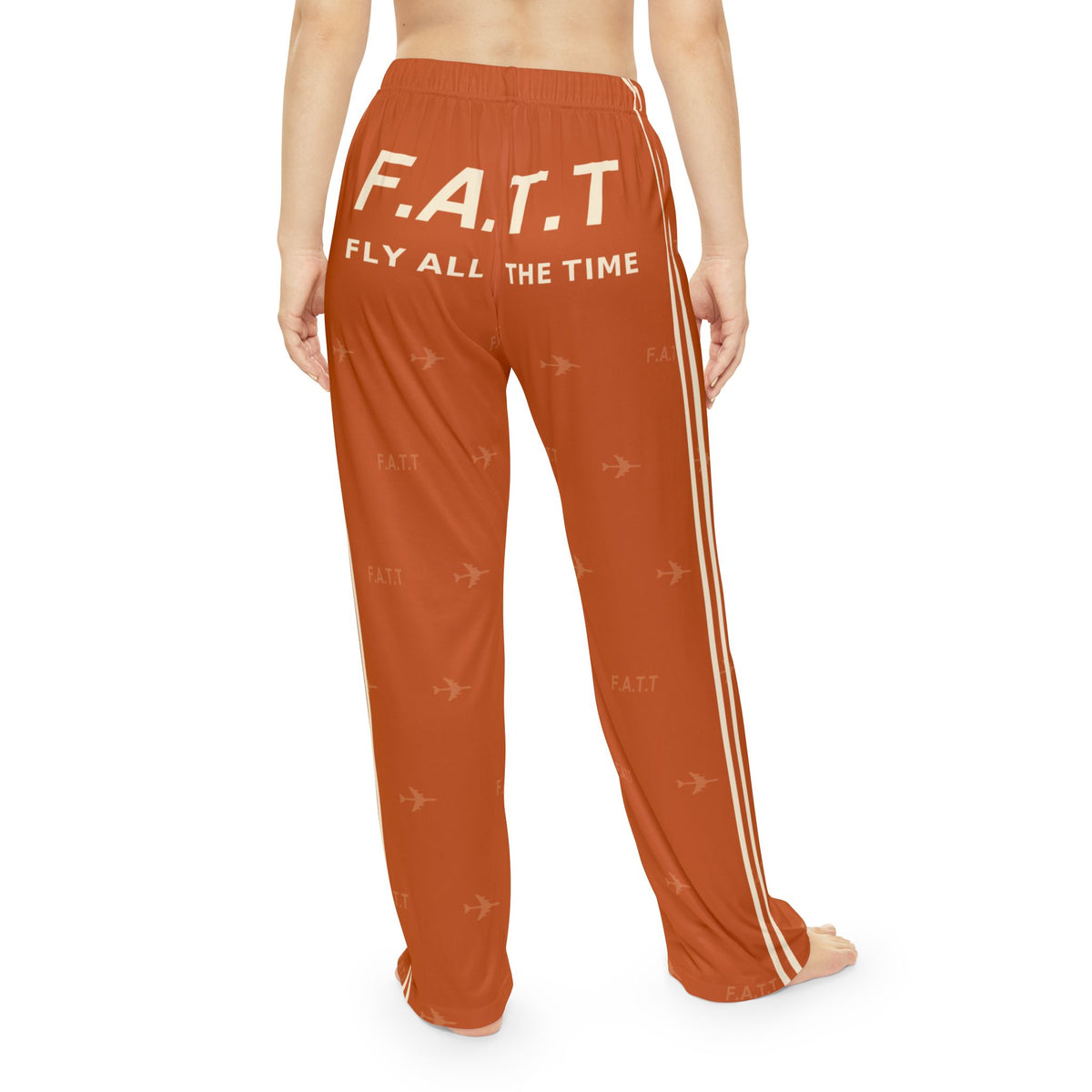 F.A.T.T Women's Flight Lounge Pants — Burnt Orange / Cream