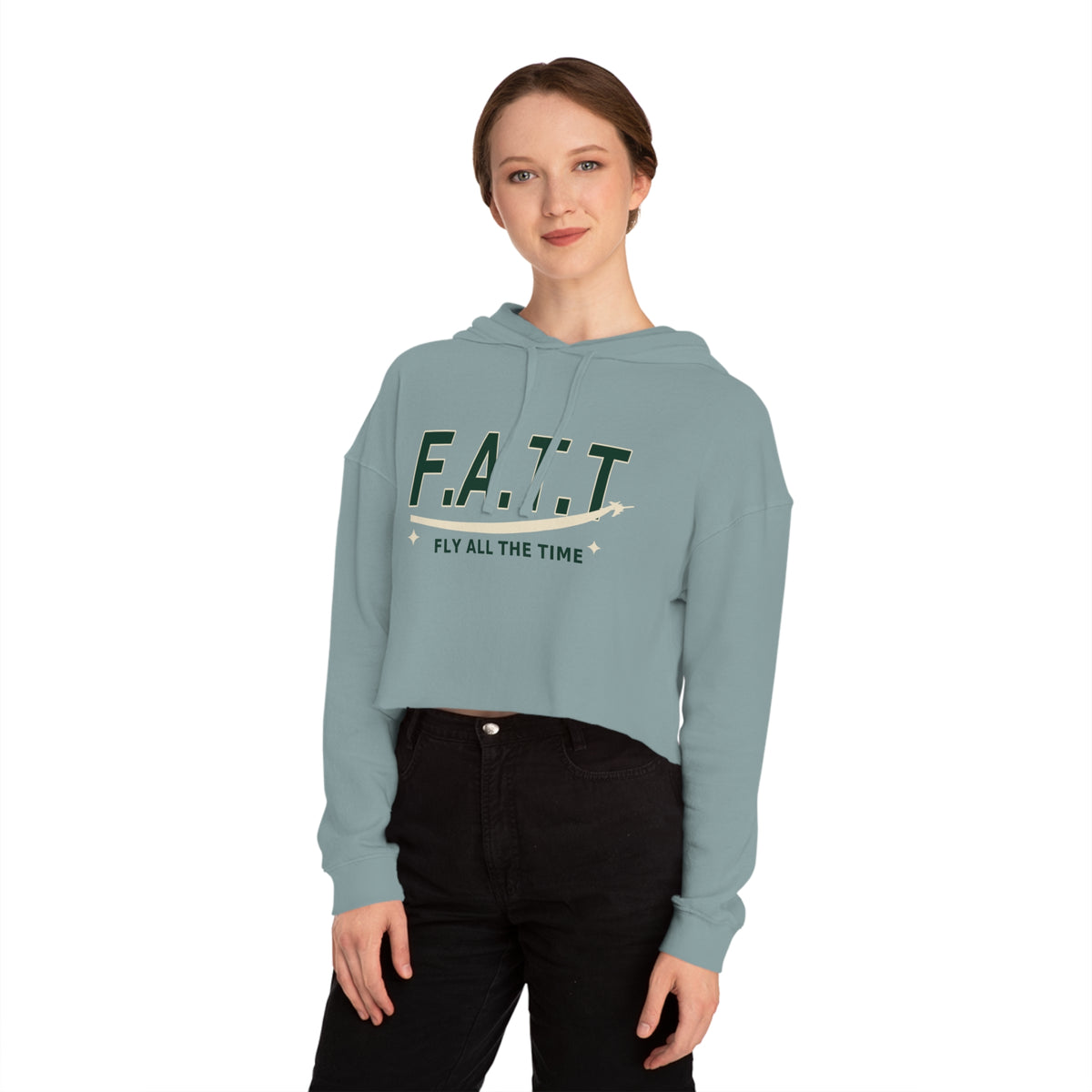 F.A.T.T Women's Flight Cropped Hoodie