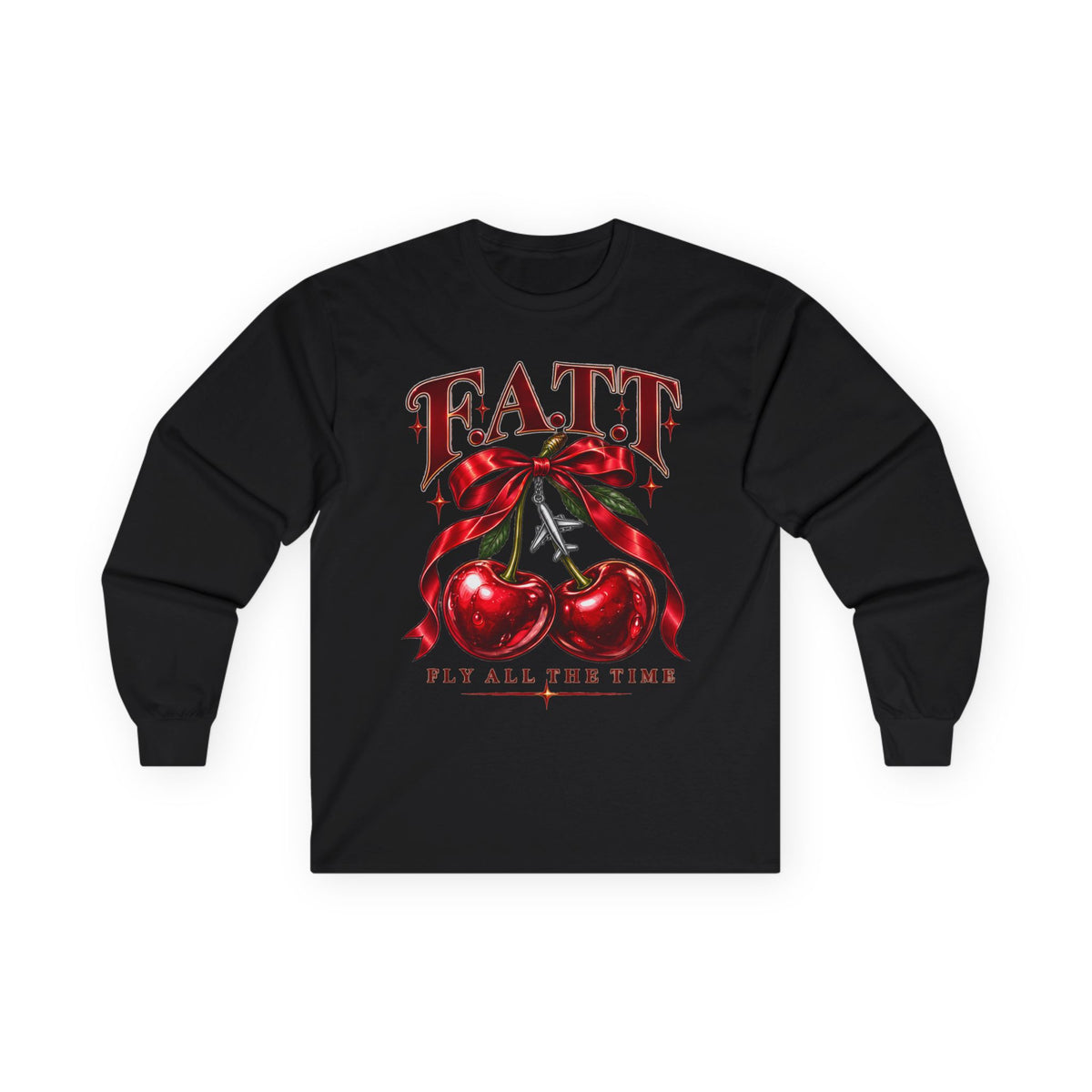 F.A.T.T Women’s Cherry Bow Graphic Long Sleeve