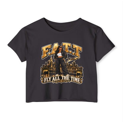 F.A.T.T Women's Gold City Graphic Crop Top
