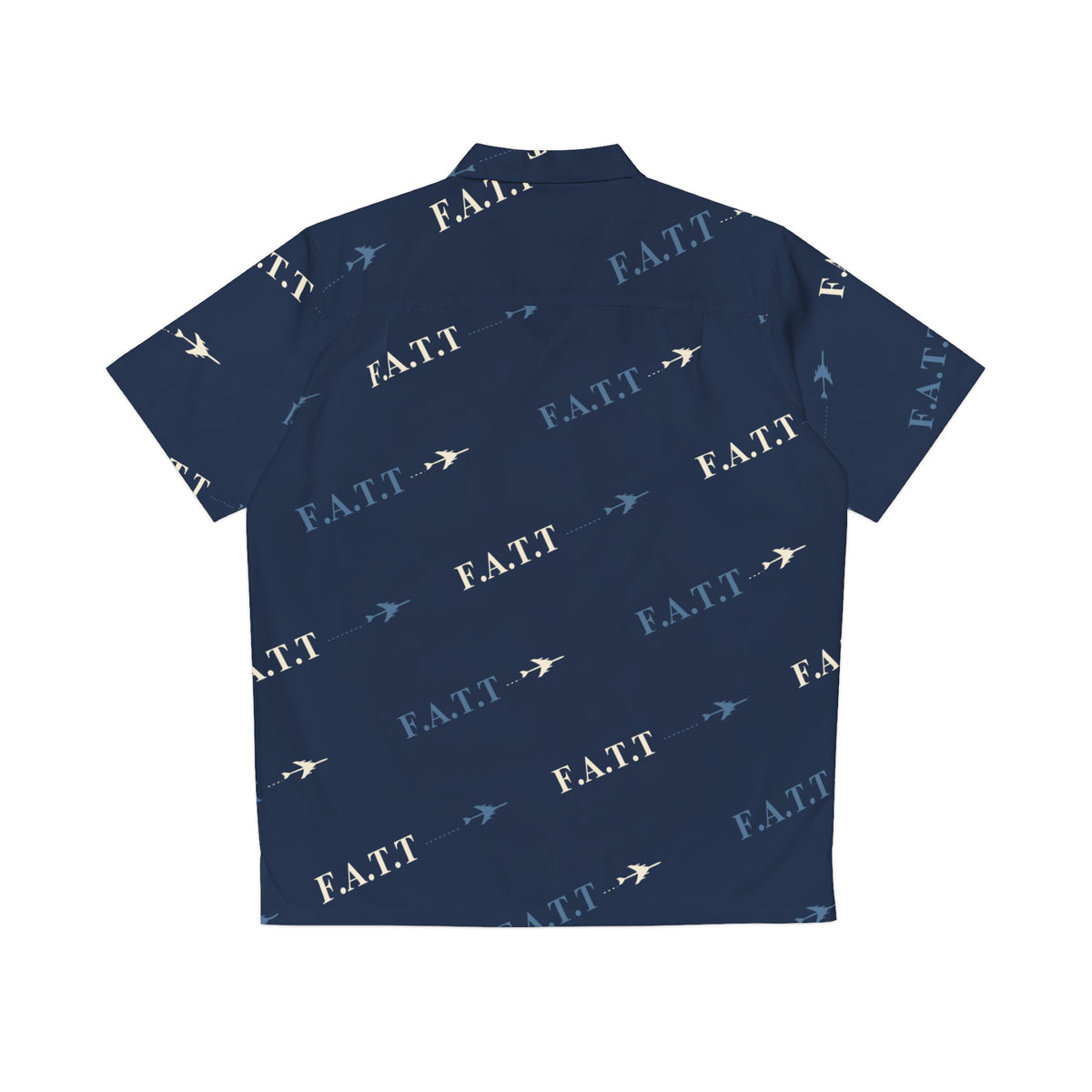 F.A.T.T Flight Monogram Button-Up — Navy / Ivory