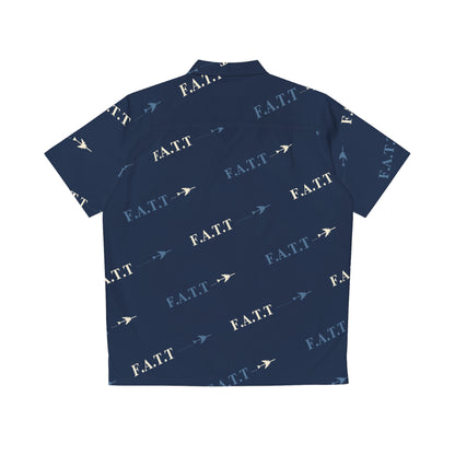 F.A.T.T Flight Monogram Button-Up — Navy / Ivory