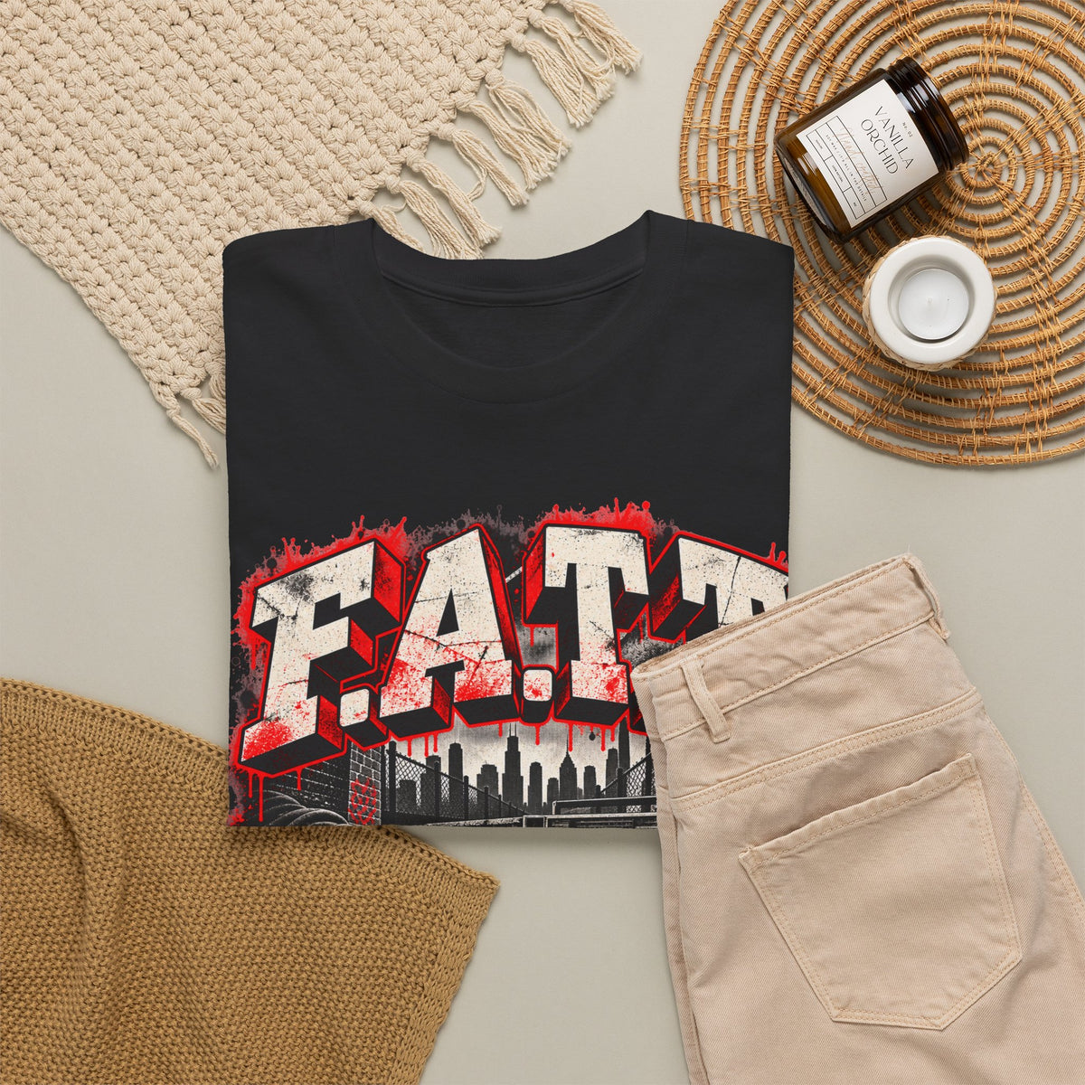 F.A.T.T Turntable Graphic Tee — Bred / Chicago | Cotton S–5XL