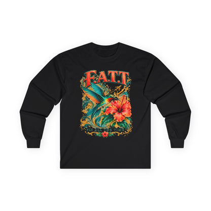F.A.T.T Women’s Hummingbird & Hibiscus Graphic Long Sleeve