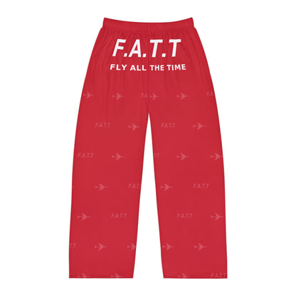 F.A.T.T Men's Flight Lounge Pants — Cherry Red / White