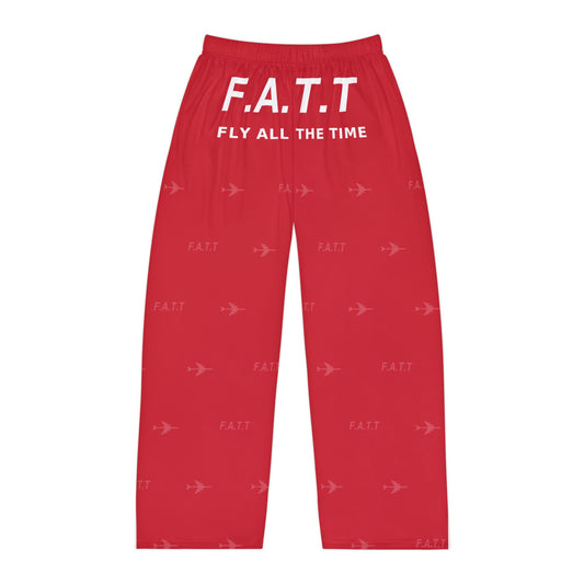 F.A.T.T Men's Flight Lounge Pants — Cherry Red / White