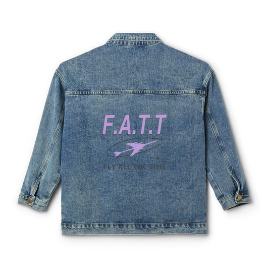 F.A.T.T Women's Flight Denim Jacket — Lavender / Charcoal