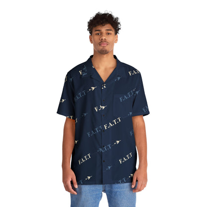 F.A.T.T Flight Monogram Button-Up — Navy / Ivory