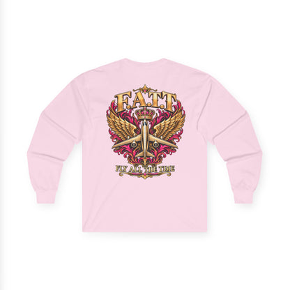 F.A.T.T Women’s Pink & Gold Crown Graphic Long Sleeve