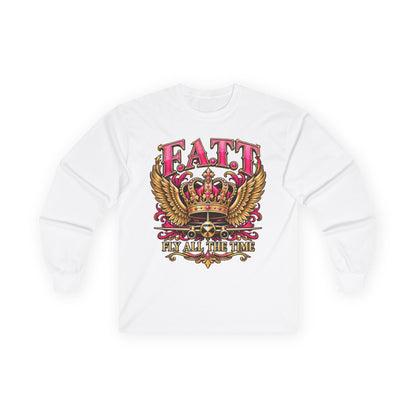 F.A.T.T Women’s Pink & Gold Crown Graphic Long Sleeve