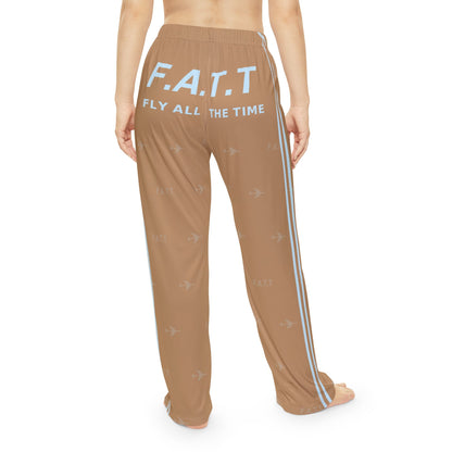 F.A.T.T Women's Flight Lounge Pants — Mocha / Sky Blue