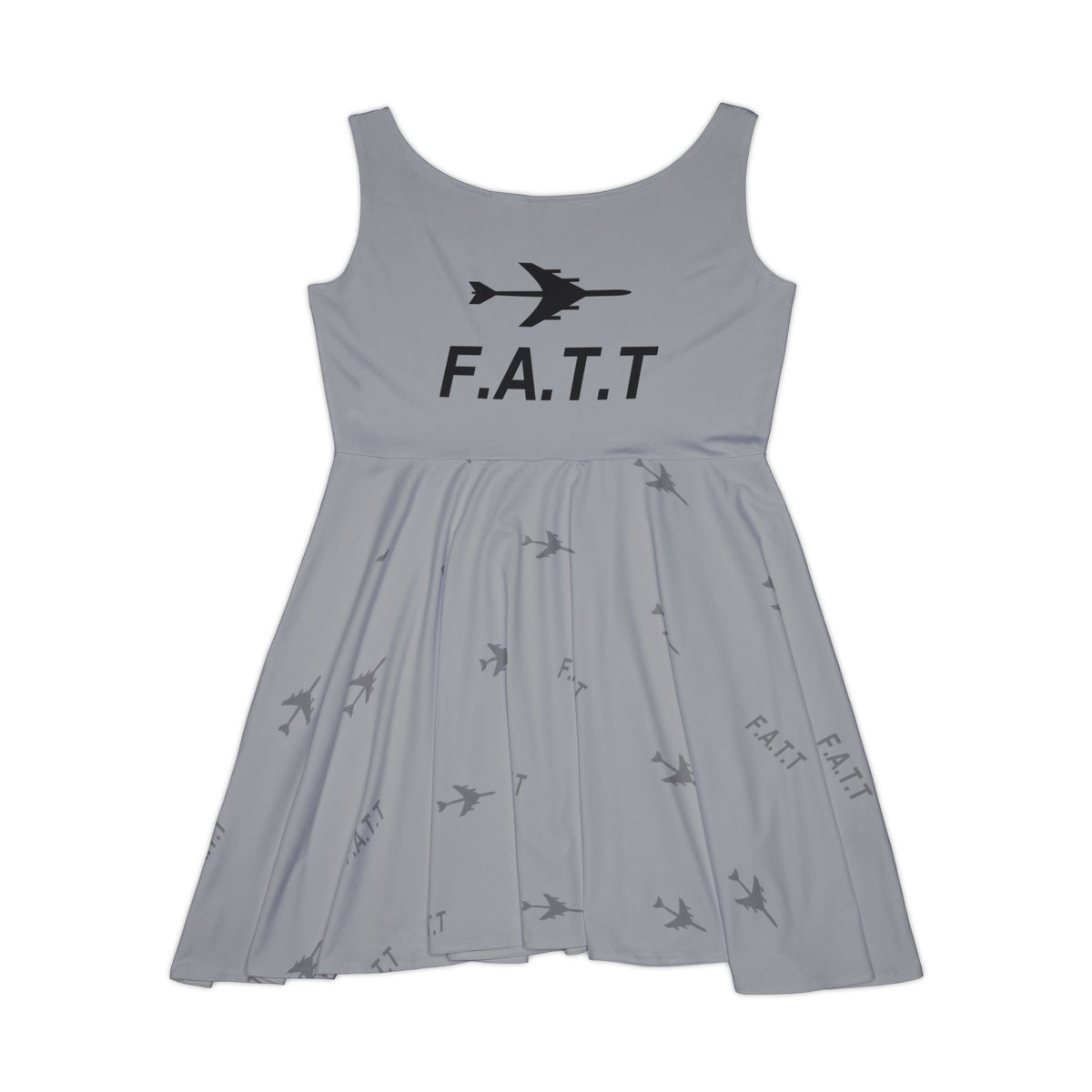 F.A.T.T Women's Flight Skater Dress — Heather Gray / Black