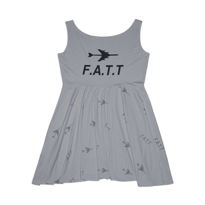 F.A.T.T Women's Flight Skater Dress — Heather Gray / Black